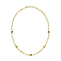 14K Goldplated Sterling Silver Station Necklace