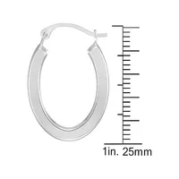 10K White Gold Hoop Earrings