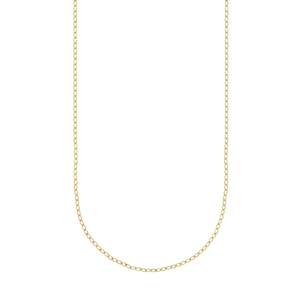 10K Yellow Gold Curb Chain Necklace