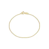 Bracelet de cheville en chaîne Singapour en or jaune 10 ct