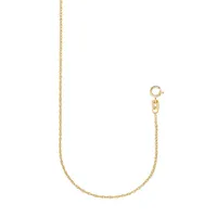 10K Yellow Gold Rope Chain Necklace-15"