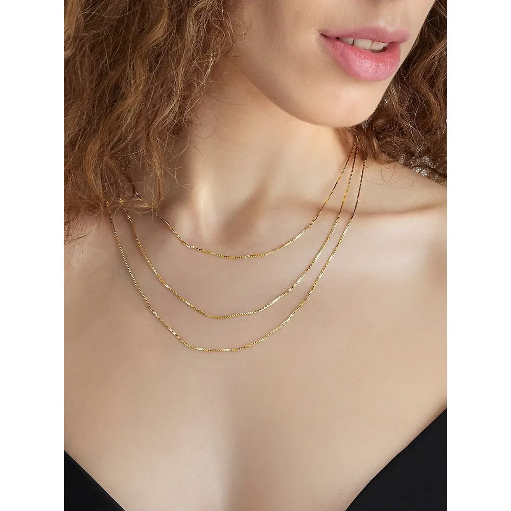 10K Yellow Gold Box Chain Necklace