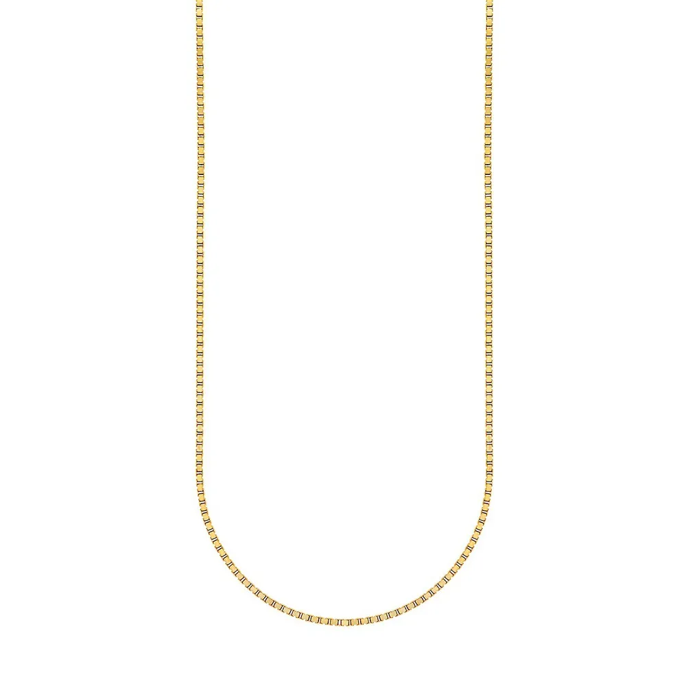 10K Yellow Gold Box Chain Necklace