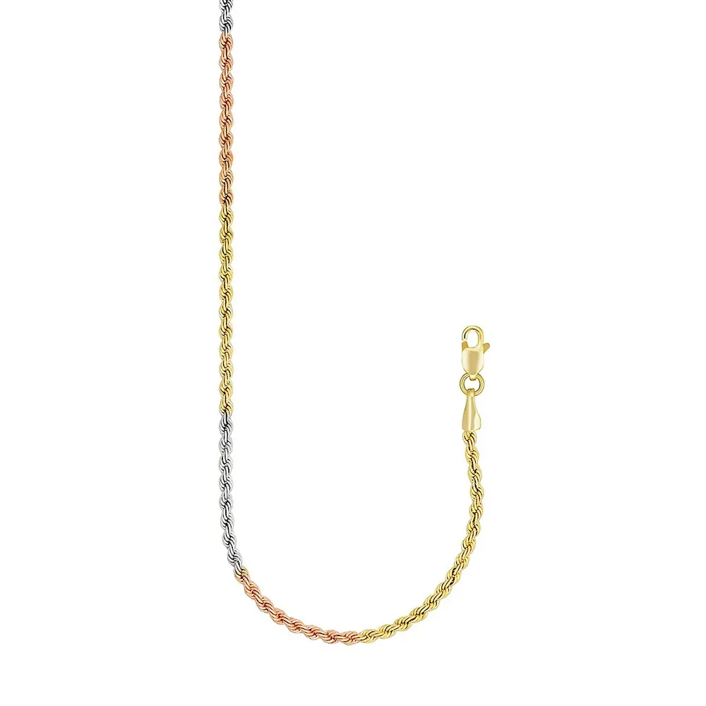 Collier en chaîne Singapour or jaune 10 ct