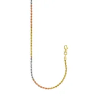 10K Yellow Gold Singapore Chain Necklace