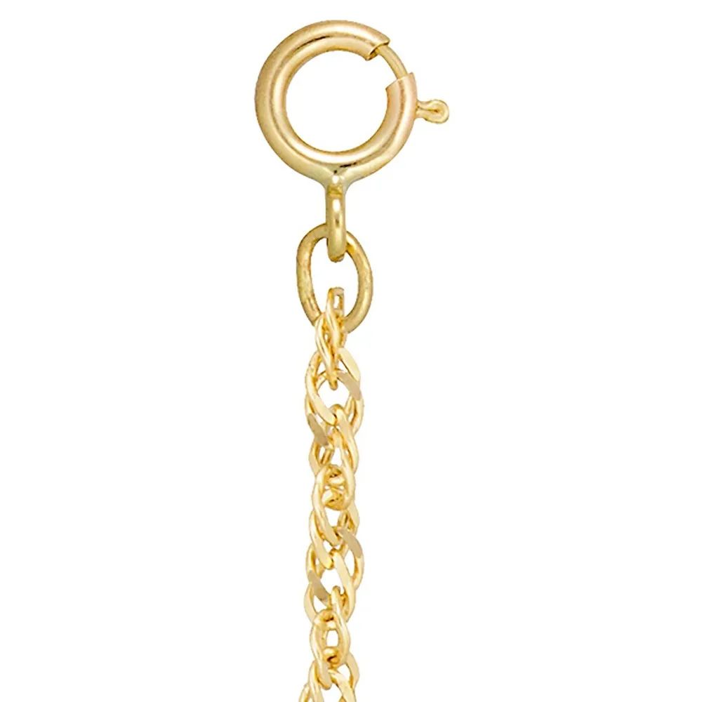 10K Yellow Gold Singapore Chain Necklace