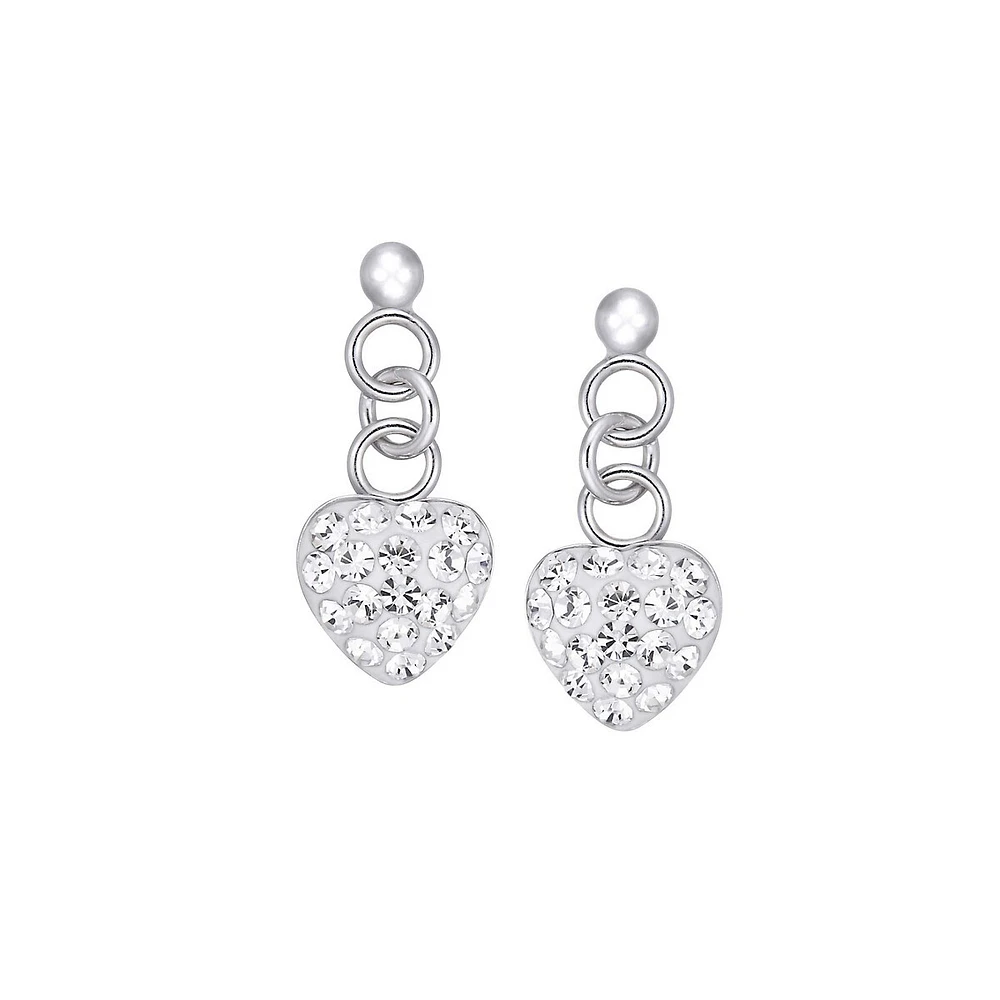 Boucles d'oreilles en argent sterling avec cristaux