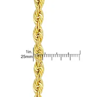 Collier en chaîne corde en argent sterling plaqué or 10 ct