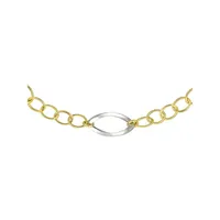 10K Two-Tone Goldplated Sterling Silver Fancy-Link Bracelet