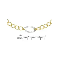 10K Two-Tone Goldplated Sterling Silver Fancy-Link Bracelet