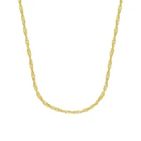 10K Goldplated Sterling Silver Singapore Chain Necklace