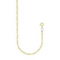 10K Goldplated Sterling Silver Figaro Chain Necklace