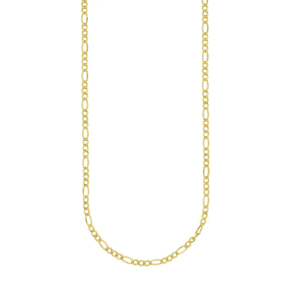 10K Goldplated Sterling Silver Figaro Chain Necklace