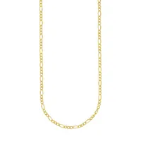 10K Goldplated Sterling Silver Figaro Chain Necklace