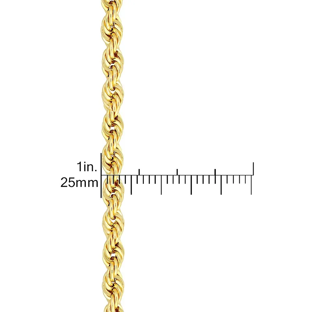 Goldplated Sterling Silver Rope Chain Necklace