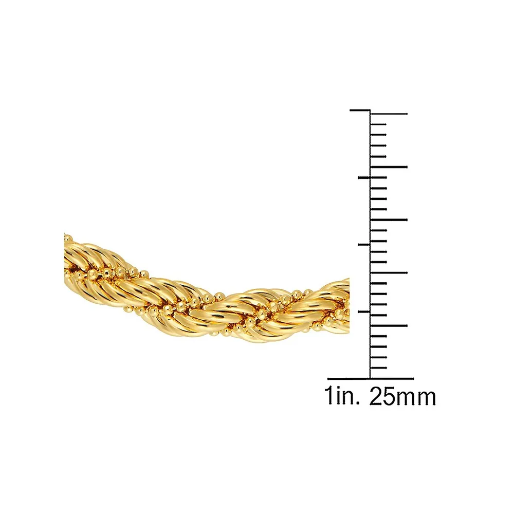 18K Goldplated Beaded Rope Bracelet