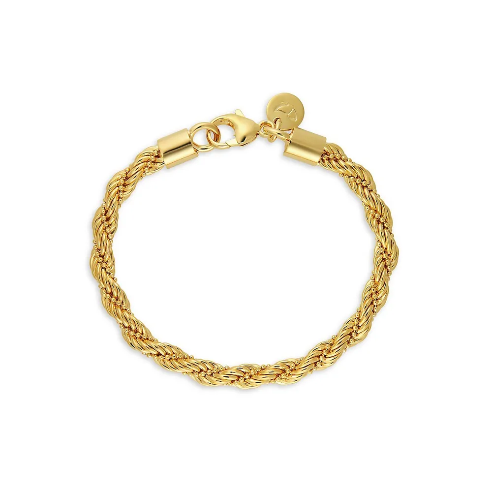 18K Goldplated Beaded Rope Bracelet