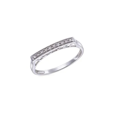 Love Sterling Silver & 0.05 CT. T.W. Diamond Ring