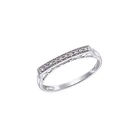 Bague en argent sterling et diamants de 0,05 ct PT