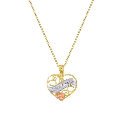 Grandmother Goldplated & Rose-Goldplated Sterling Silver Pendant Necklace