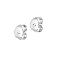 Sterling Silver & Bezel-Set Cubic Zirconia Stud Earrings