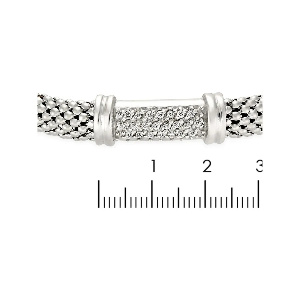 Sterling Silver & Cubic Zirconia Cuff Bracelet