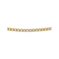 Sterling Silver Goldtone Cubic Zirconia Tennis Bracelet