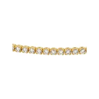 Sterling Silver Goldtone Cubic Zirconia Tennis Bracelet