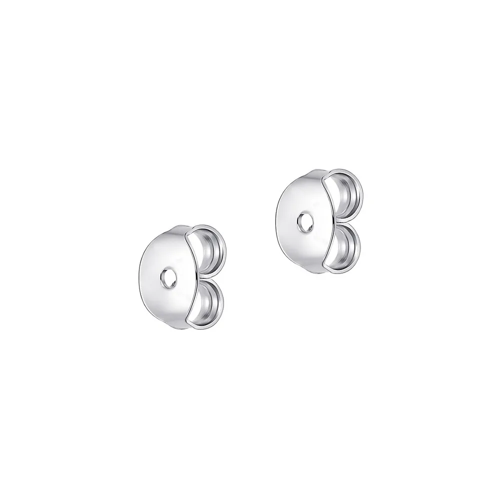 Boutons d'oreilles en argent sterling avec cristaux et émeraude