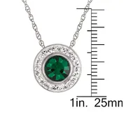 Sterling Silver, Cubic Zirconia & Cubic Zirconia Necklace