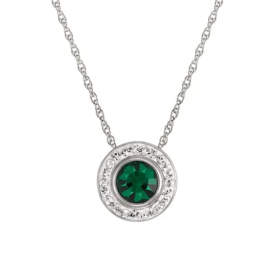 Sterling Silver, Cubic Zirconia & Cubic Zirconia Necklace