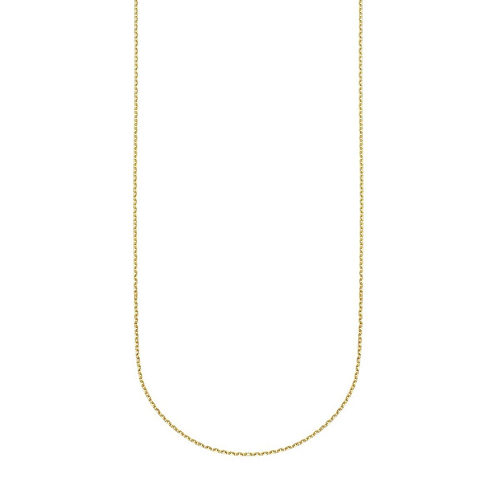 10K Yellow Gold Small Rolo Chain Necklace