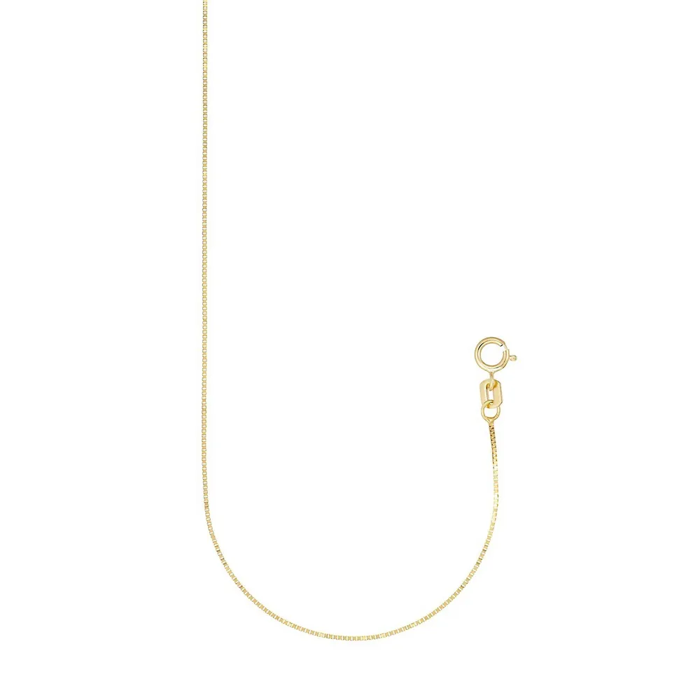 10K Yellow Gold Box Chain Necklace