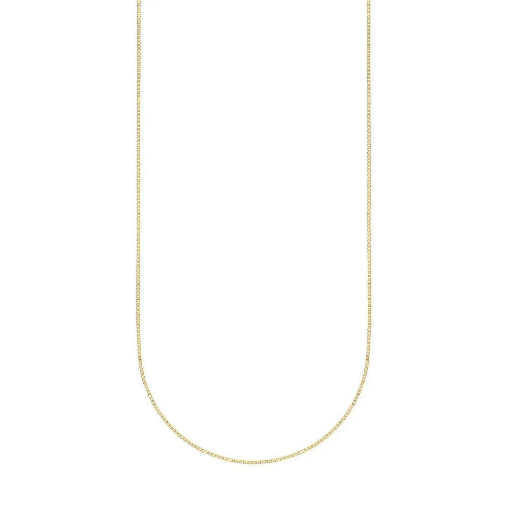 10K Yellow Gold Box Chain Necklace