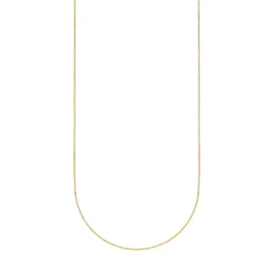 10K Yellow Gold Box Chain Necklace