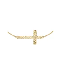 10K Gold Cross Bracelet