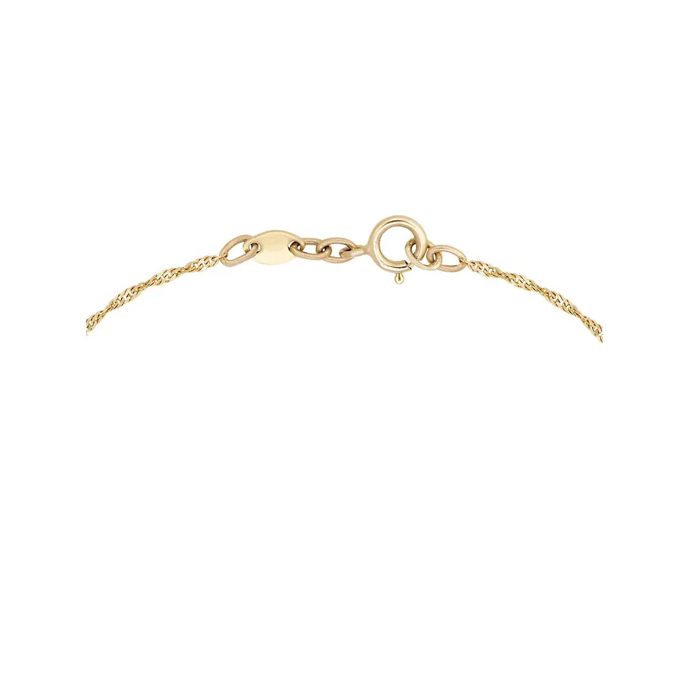 10K Gold Cross Bracelet