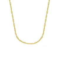 Goldplated Sterling Silver Singapore Chain Necklace - 22"