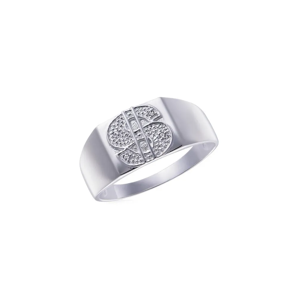 Dollar Sterling Silver & Cubic Zirconia Ring