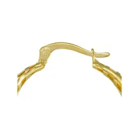 10K Goldplated Sterling Silver Lattice Cutout Hoop Earrings