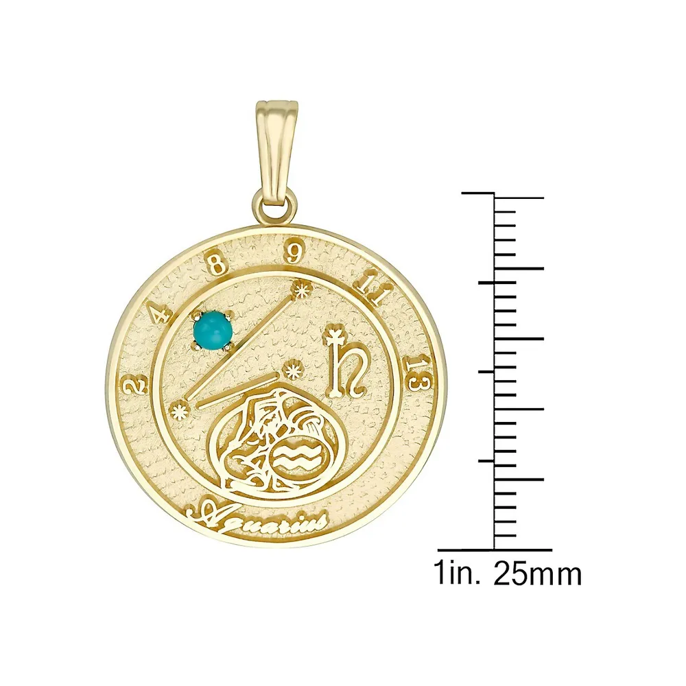 Gold Celebration 10K Yellow Gold Aquarius Talisman Pendant