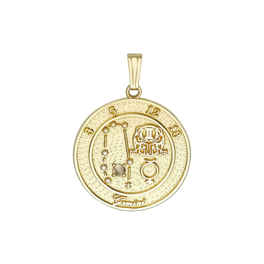 Gold Celebration 10K Yellow Gold Gemini Talisman Pendant