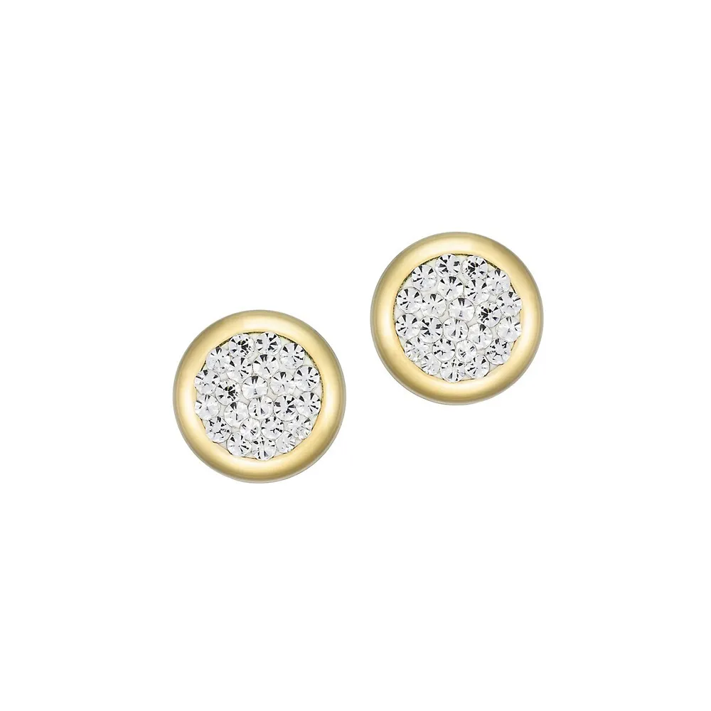 10K Goldplated Sterling Silver & Cubic Zirconia Stud Earrings