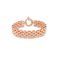 18K Rose Goldplated 5-Row Pantera-Link Bracelet