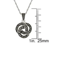 Sterling Silver Knot Pendant Necklace