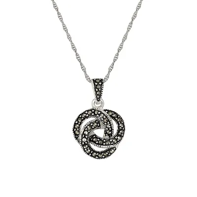 Sterling Silver Knot Pendant Necklace