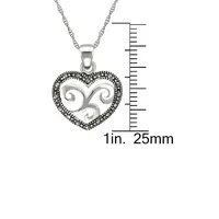 Sterling Silver Heart Pendant Necklace