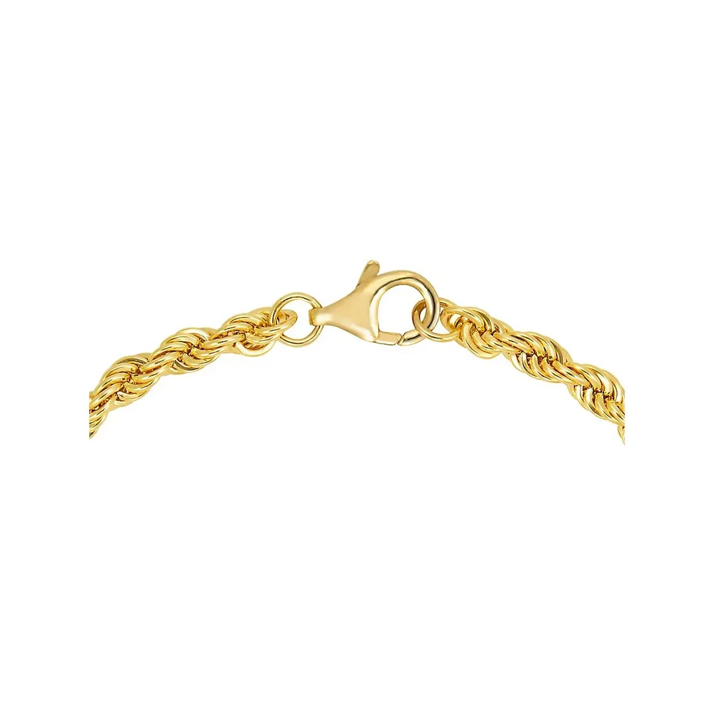 18K Gold Plated Rope Bracelet