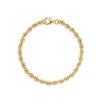 18K Gold Plated Rope Bracelet