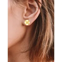 18K Gold Plated Ball Stud Earrings